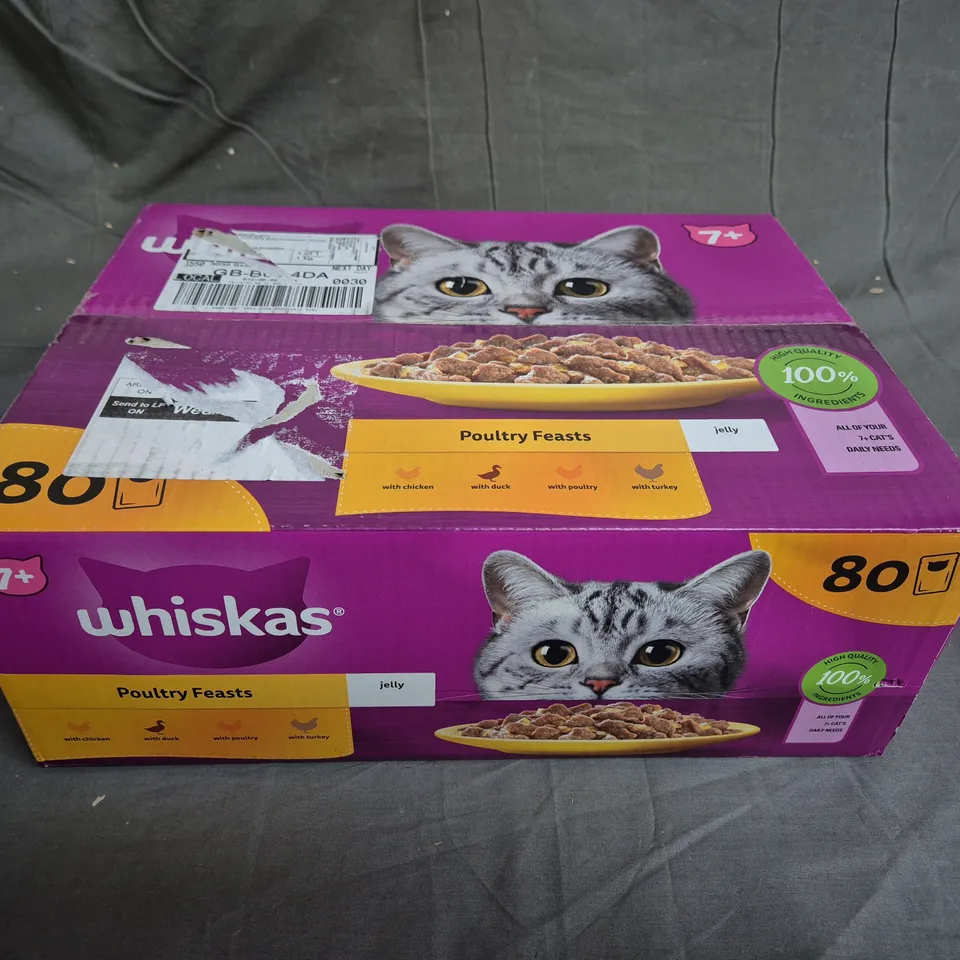 WHISKAS POULTRY FEASTS - 80 POUCHES