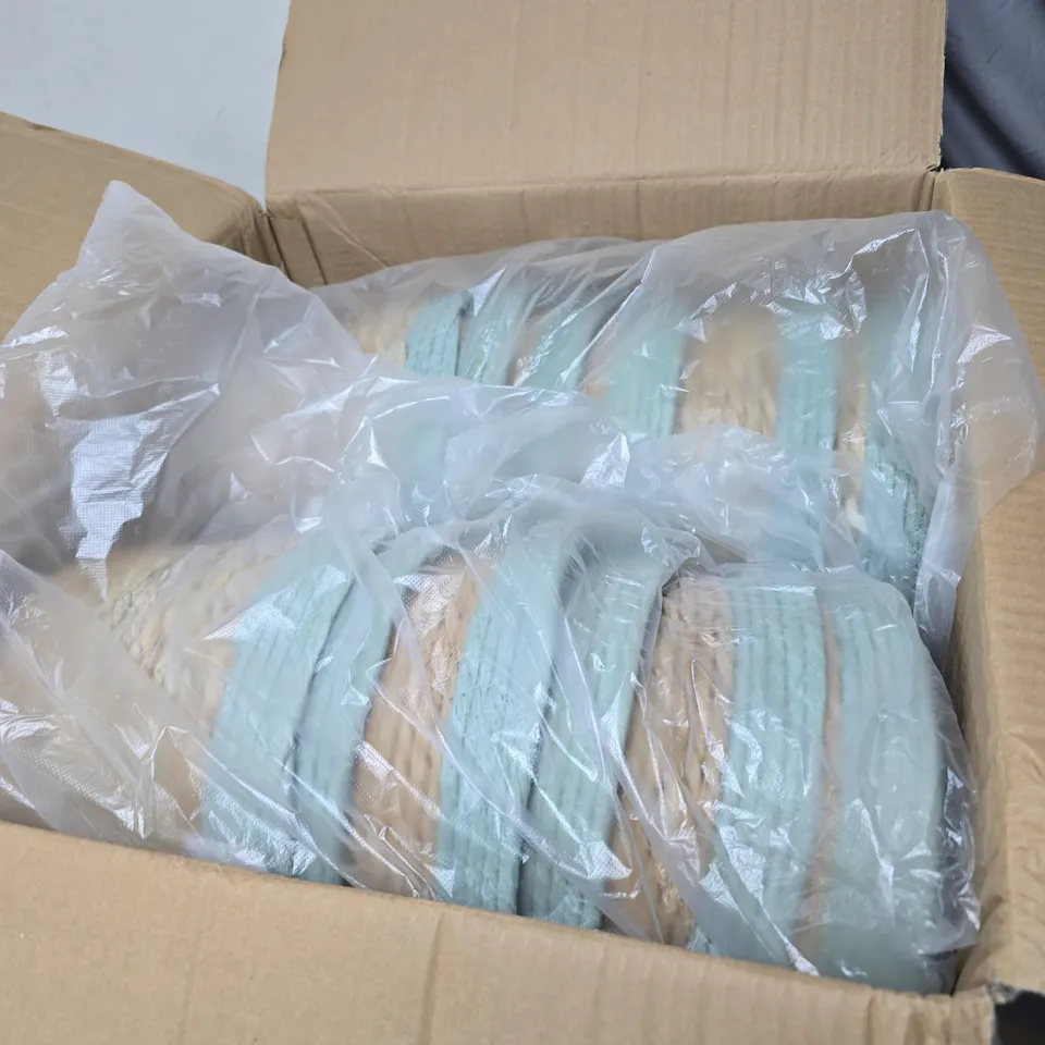 BOX OF APPROXIMATELY 24 WOVEN POT COVER 