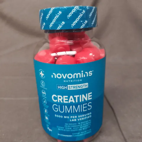 NOVOMINS CREATINE GUMMIES (90 STRAWBERRY FLAVOURED GUMMIES)