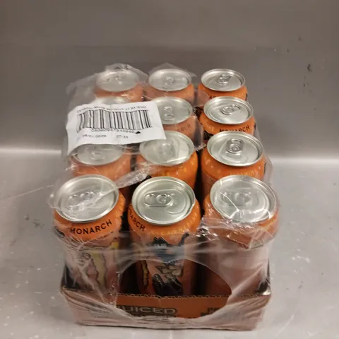 12 X MONSTER JUICED ENERGY DRINKS - PEACH NECTARINE - 12 X 500ML - COLLECTION ONLY