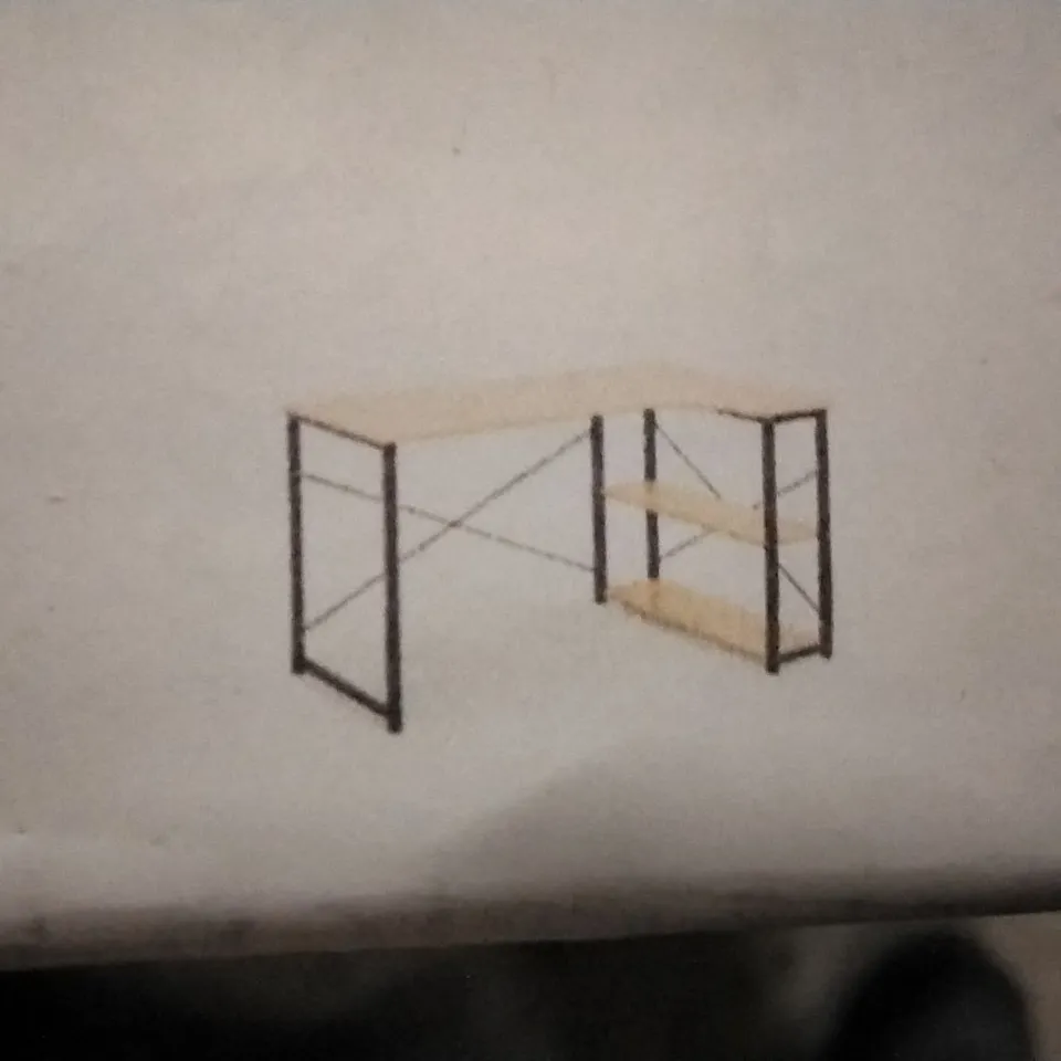 BOXED L-SHAPE DESK TOP NATURAL