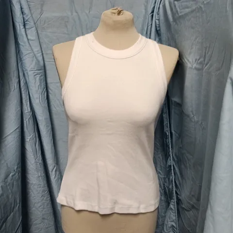 UK S NOBODY'S CHILD JERSEY WHITE RACER VEST (EU S, USA S)