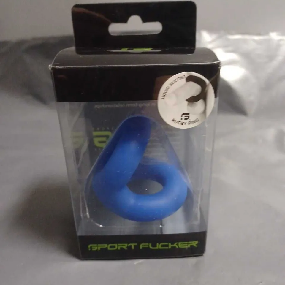 SPORT FUCKER RUGBY RING LIQUID SILICONE - BLUE