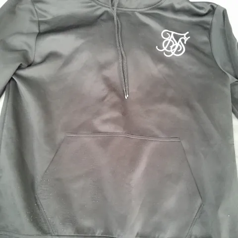 SILKSKIN HOODIE IN BLACK SIZE LARGE