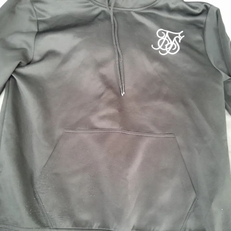 SILKSKIN HOODIE IN BLACK SIZE LARGE