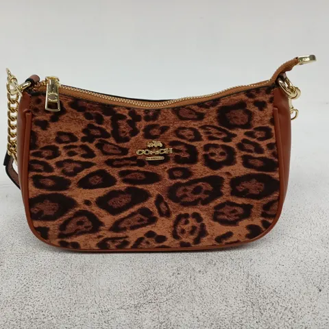 COACH LEOPARD PRINT SHOULDER BAG 