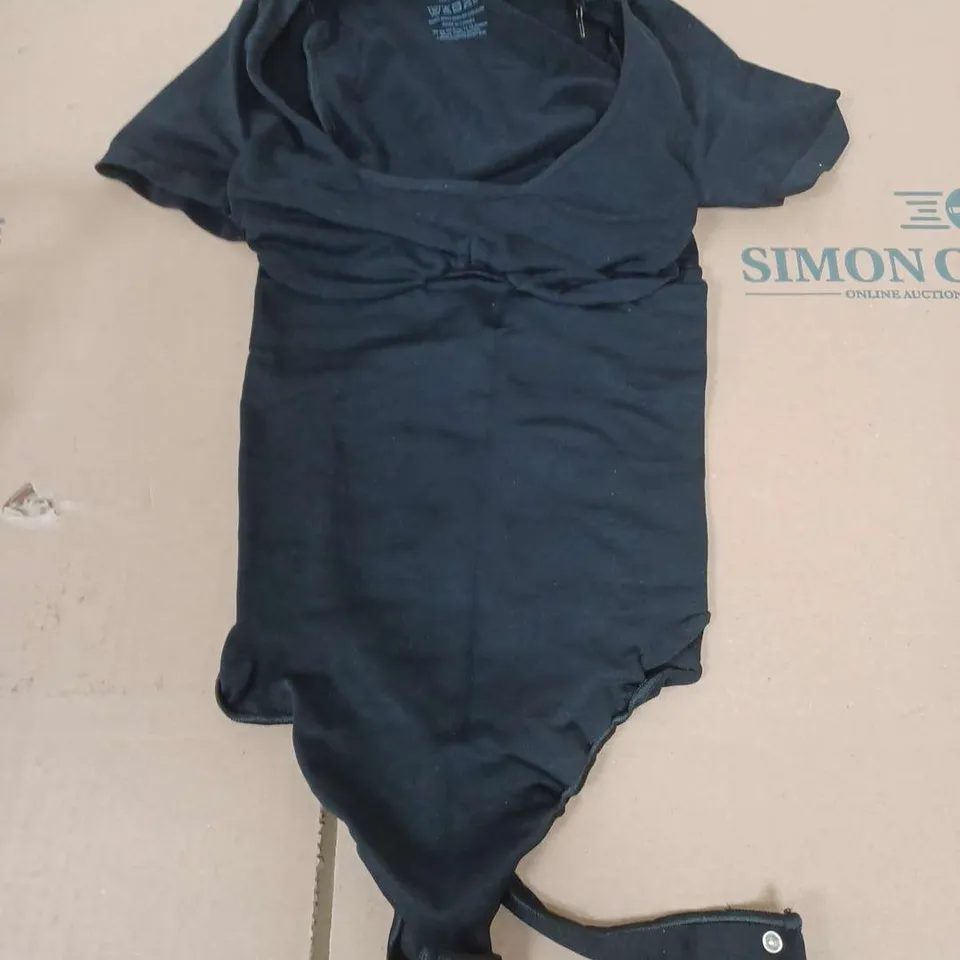 TALA SHAPING SHORT SLEEVE BODYSUIT IN BLACK - SMALL