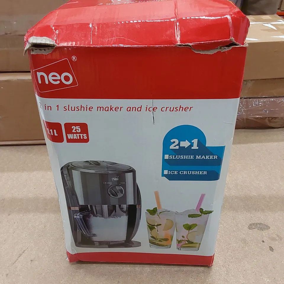 BOXED NEO 2-IN-1 SLUSHIE MAKER AND ICE CRUSHER 