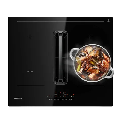 BOXED KLARSTEIN AIRJET BASICHYBRID 60CM 4 RING INDUCTION HOB WITH EXTRACTOR BLACK