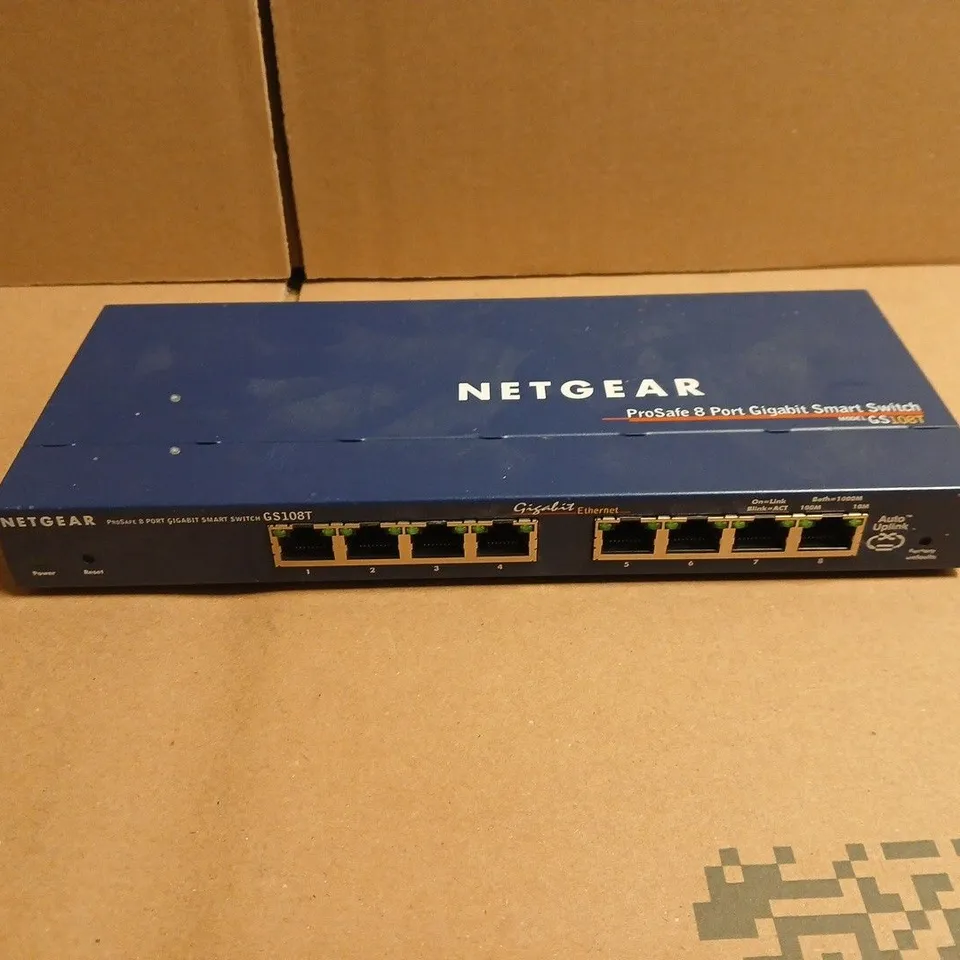 NETGEAR PROSAFE 8 PORT GIGABIT SMART SWITCH MODEL GS108T