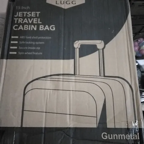 BOXED LUGG 15 INCH JETSET TRAVEL CABIN BAG - GUNMETAL 