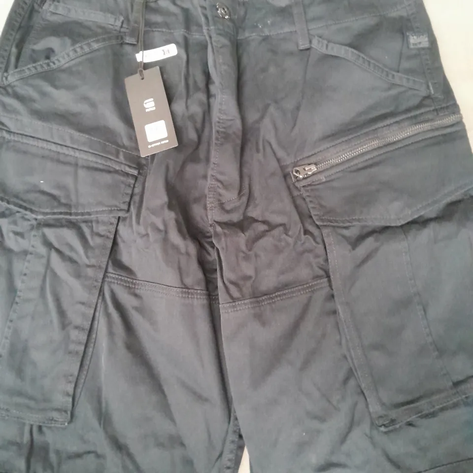 G-STAR RAW ROVIC ZIP RELAXED SHORTS IN NAVY SIZE 34