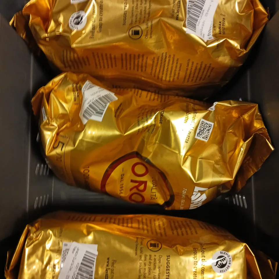 3 X SEALED LAVAZZA ORO COFFEE BEANS - 3 X 1KG	