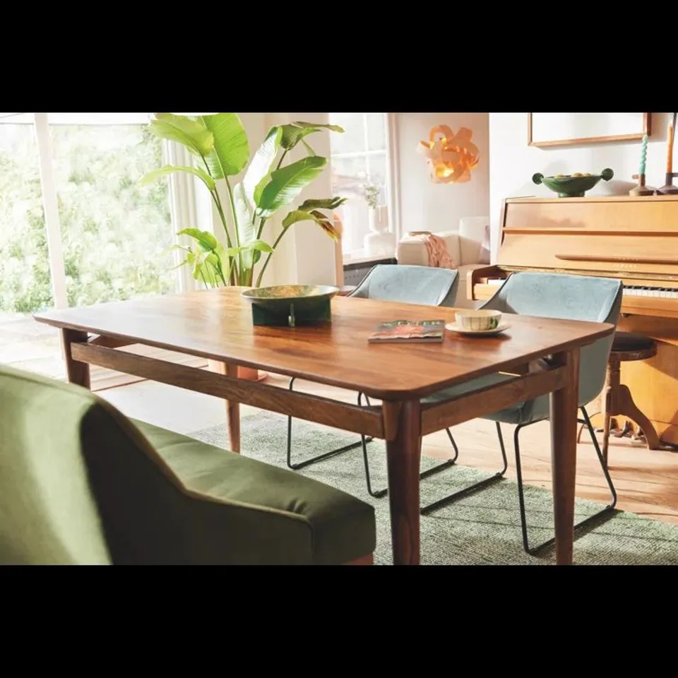 BOXED ELETA WOOD MANGO DINING TABLE (2 BOXES)