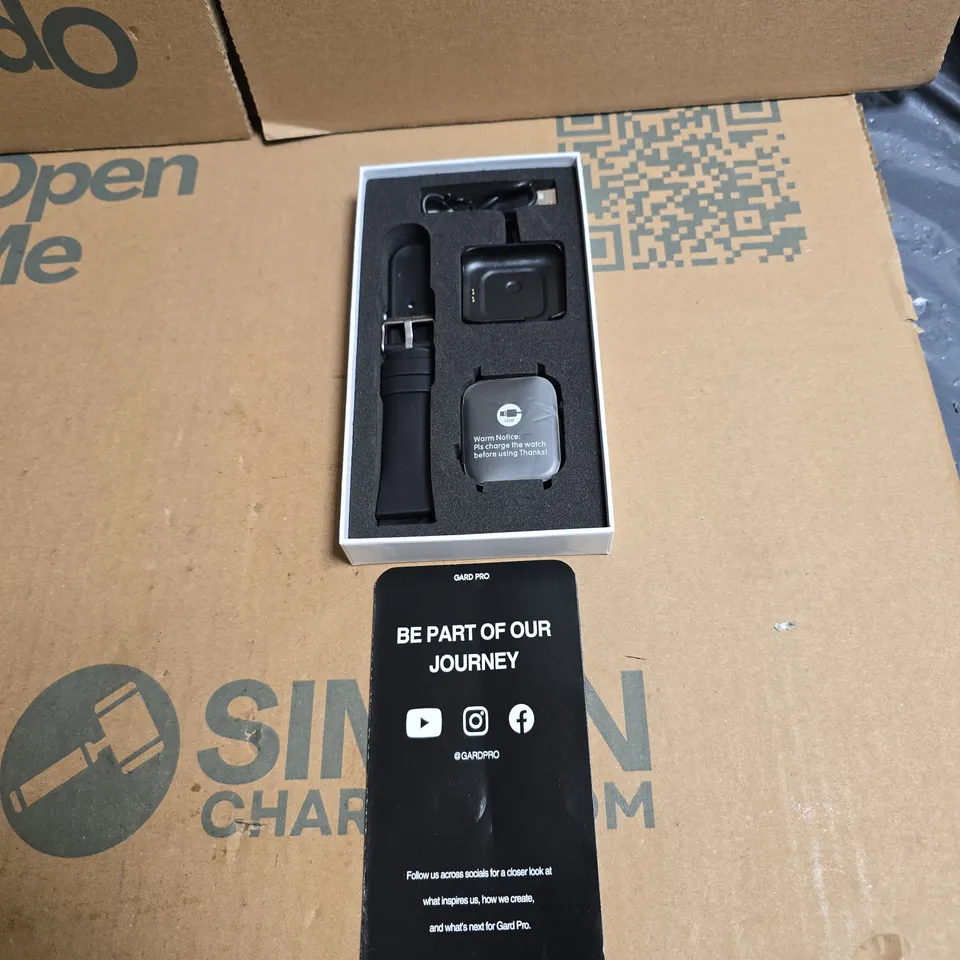 GARD PRO HEALTH SMARTWATCH 2+ – BLACK WITH CHARGING DOCK & WRIST STRAP