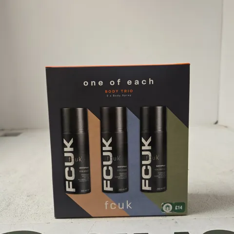 FCUK BODY SPRAY GIFT SET – ONE OF EACH (3 X 200ML)
