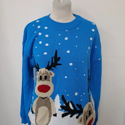 IMPULSE LONDON RUDOLPH JUMPER IN BLUE