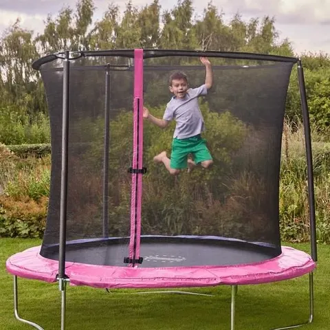 BOXED 8FT BOUNCE PRO TRAMPOLINE PINK