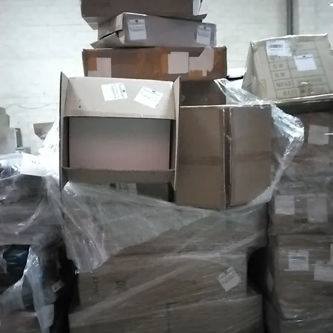 PALLET OF ASSORTED PRODUCTS AND HOUSEHOLD GOODS TO INCLUDE;WALKABLE TROLLEY WHEELS,STOOL,CHAIR