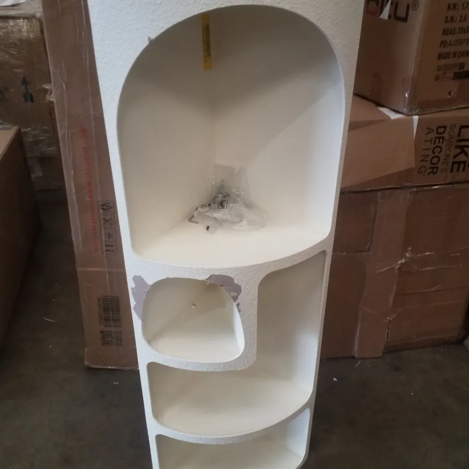 WHITE ABSTRACT BOOKCASE
