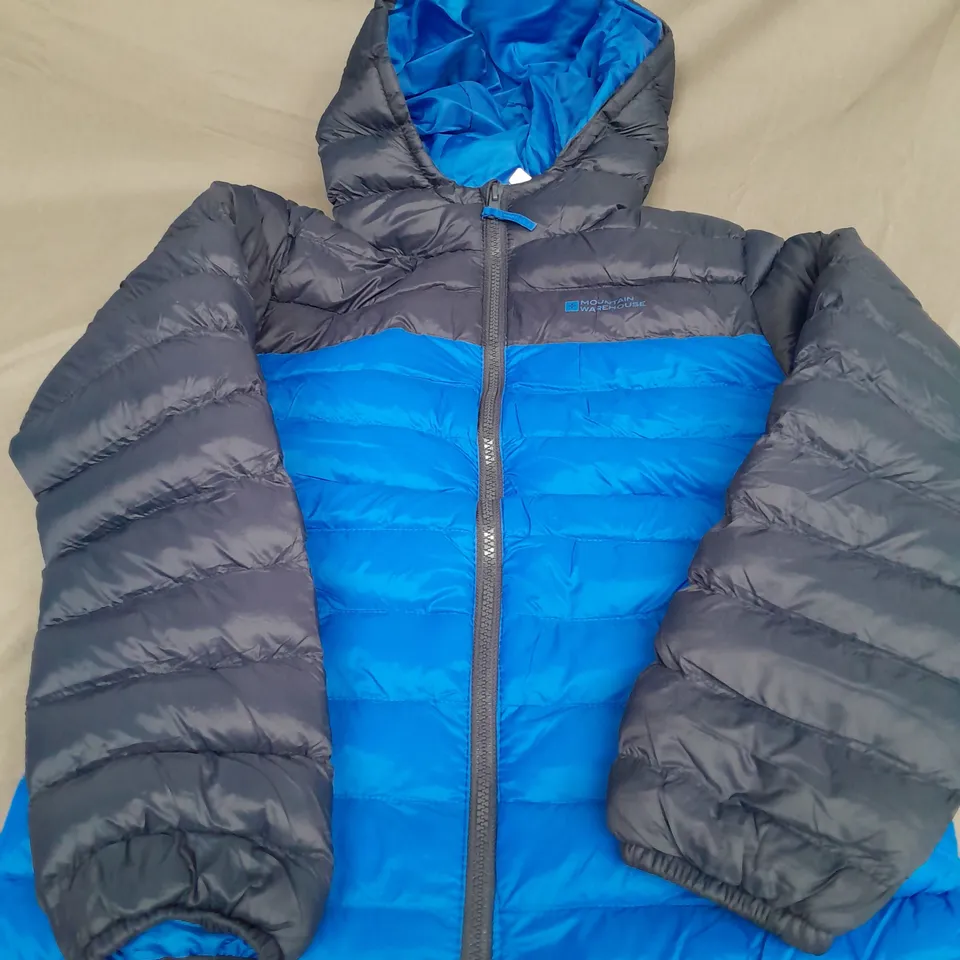 MOUNTAIN WAREHOUSE COLOURBLOCK SEASONS KIDS PADDED JACKET IN COBALT SIZE 11-12YRS