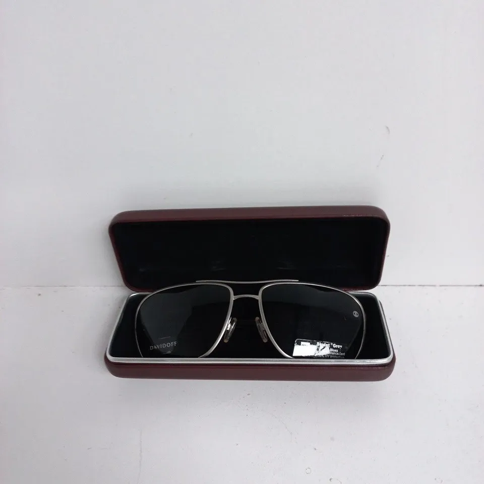 DAVIDOFF SUNGLASSES WITH BURGUNDY HARD CASE