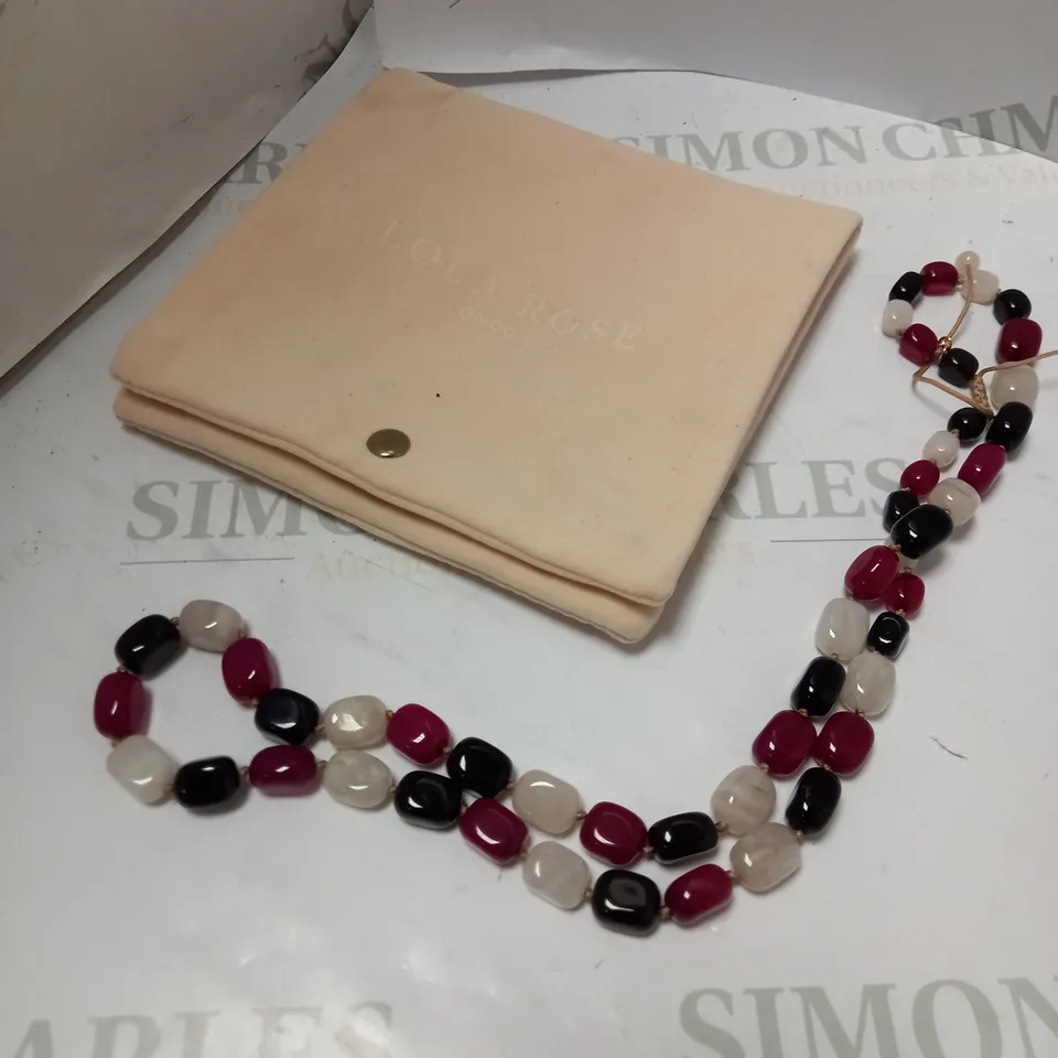 LOLA ROSE RED/BLACK/WHITE STONE NECKLACE