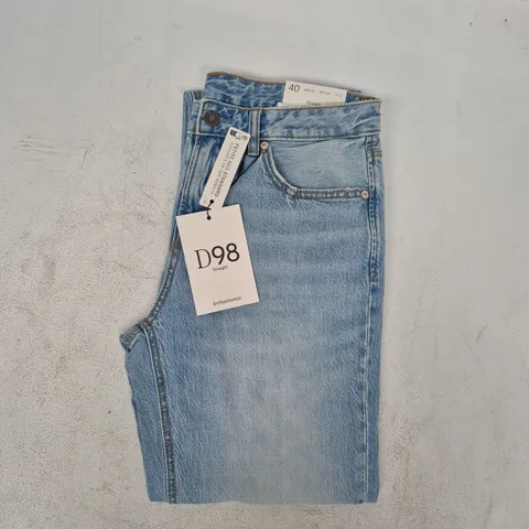 STRADIVARIUS D98 STRAIGHT JEANS IN BLUE SIZE UK 12