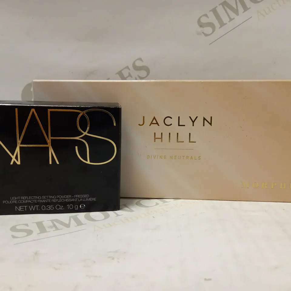 LOT OF 2 NARS LIGHT REFLECTING SETTING POWDER - TRANSLUCENT CRYSTAL & MORPHE X JACLYN HILL EYESHADOW PALETTE - DIVINE NEUTRALS 