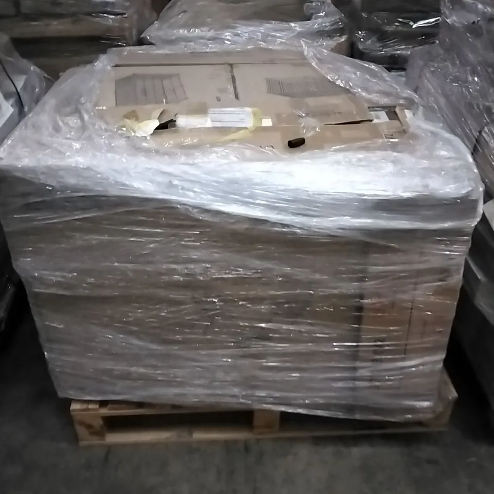PALLET OF HOUSEHOLD ITEMS TO INCLUDE PET CAGE, CORNER BRACKET, GARDEN FURNITURE SET AND OTHER ASSORTED ITEMS...