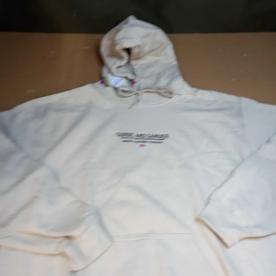 GOOSE AND GANDER BIEGE HOODIE SIZE M