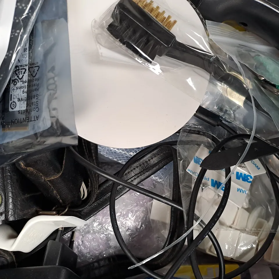 APPROXIMATELY 10 ASSORTED HOUSEHOLD ITEMS TO INCLUDE PENCILS, BLU TACK, LEVELLING SHIMS, ETC