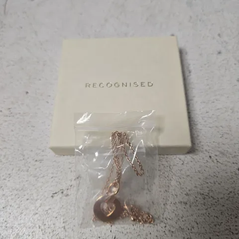 RECOGNISED ROSE GOLD-TONE NECKLACE WITH HEART PENDANT