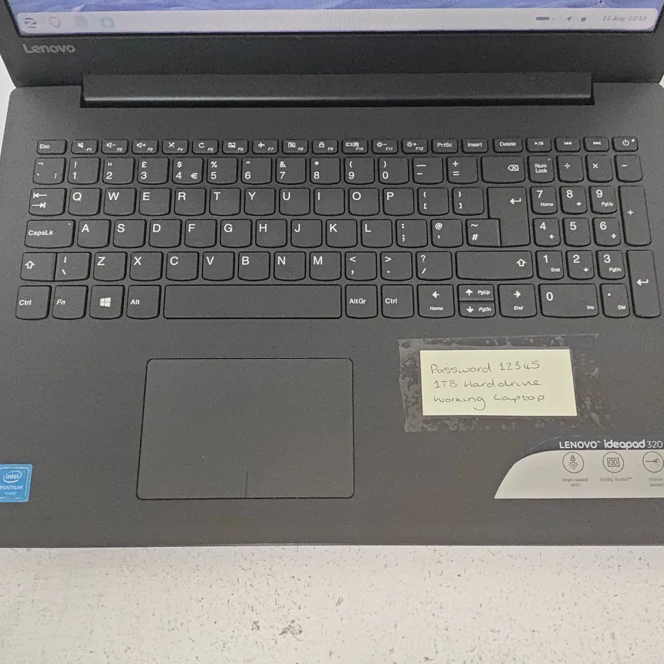 UNBOXED LENOVO IDEAPAD 320 INTEL PENTINUM 1TB LAPTOP IN BLACK