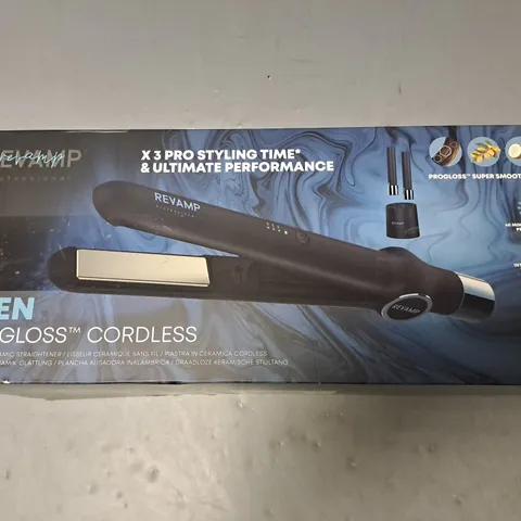 BOXED REVAMP IGEN PROGLOSS CORDLESS CERAMIC STRAIGHTENER 