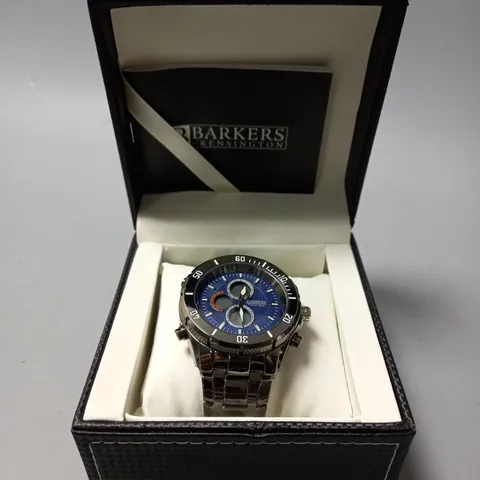 BOXED BAKERS OF KENSINGTON PREMIER SPORT BLUE WATCH