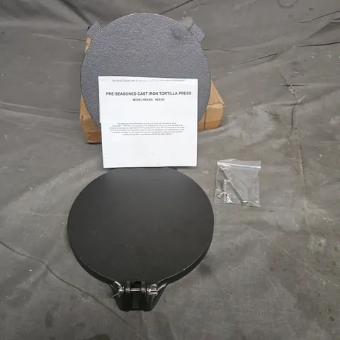 PRE-SEASONED CAST IRON TORTILLA PRESS 