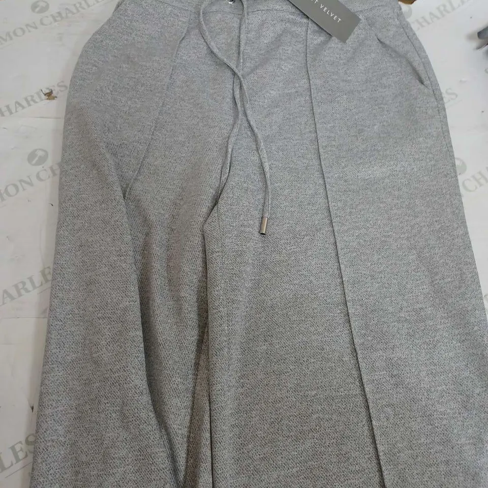 MINT VELVET GREY WIDE LEG TROUSERS - MEDIUM