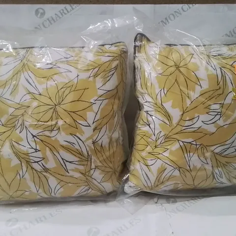 BRAND NEW SEALED SET OF 2 OASIS CUSHION YELLOW