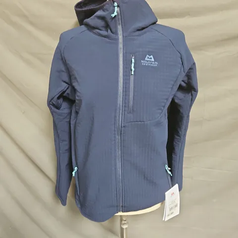 MOUNTAIN EQUIPMENT SHROUD HOODED WOMENS JACKET IN COSMOS SIZE 12