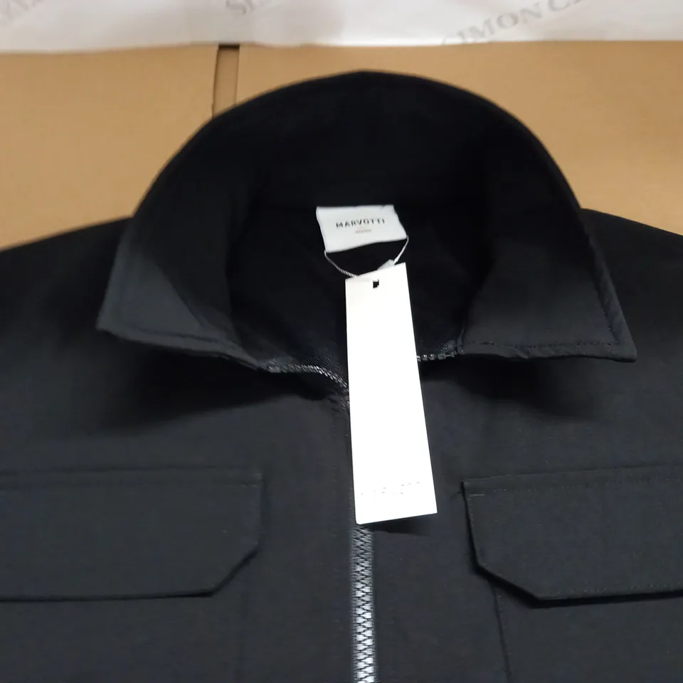 MARVOTTI BLACK ZIP THROUGH JACKET - M