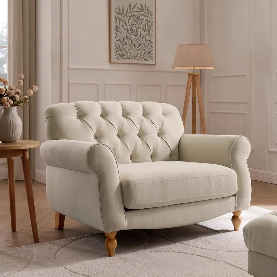 BOXED DUSK HEBDEN LOVESEAT - CREAM LINEN (1 BOX)