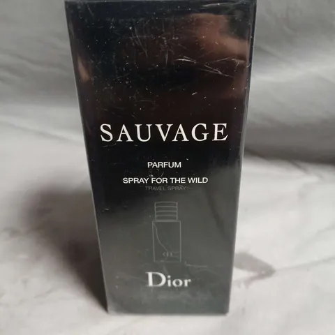 BOXED AND SEALED SAUVAGE PARFUM SPRAY FOR THE WILD TRAVEL SPRAY DIOR 30ML