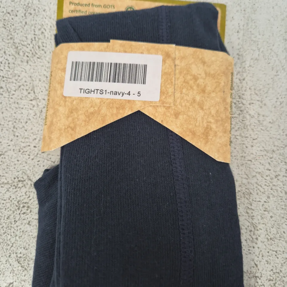 EcoOutfitters Navy Tights UK 4-5 – 100% Organic Cotton