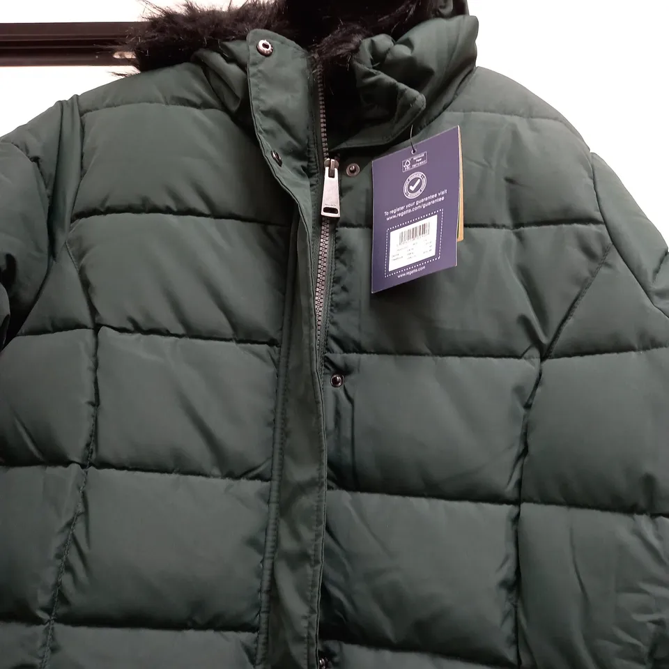 REGATTA DECIMA COAT IN GREEN - UK 14