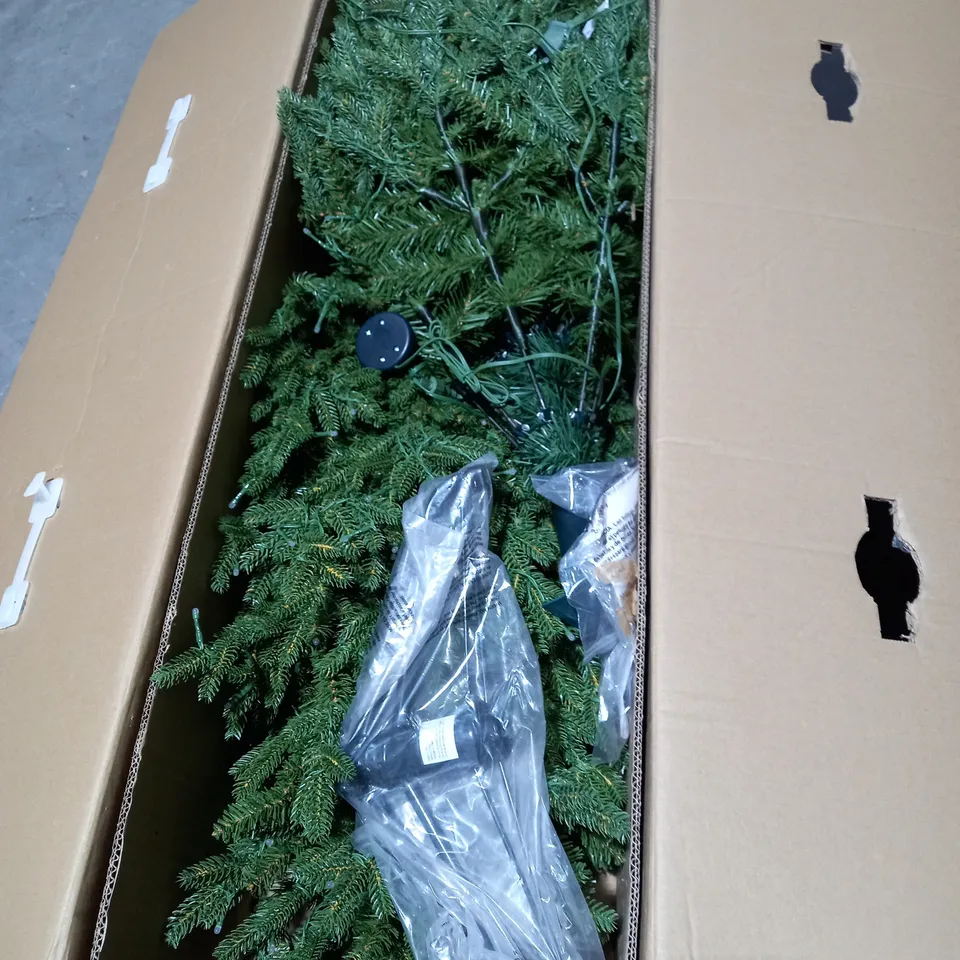 SANTA'S BEST 116 FUNCTION PRE-LIT NATURAL AUBURN CHRISTMAS TREE - COLLECTION ONLY