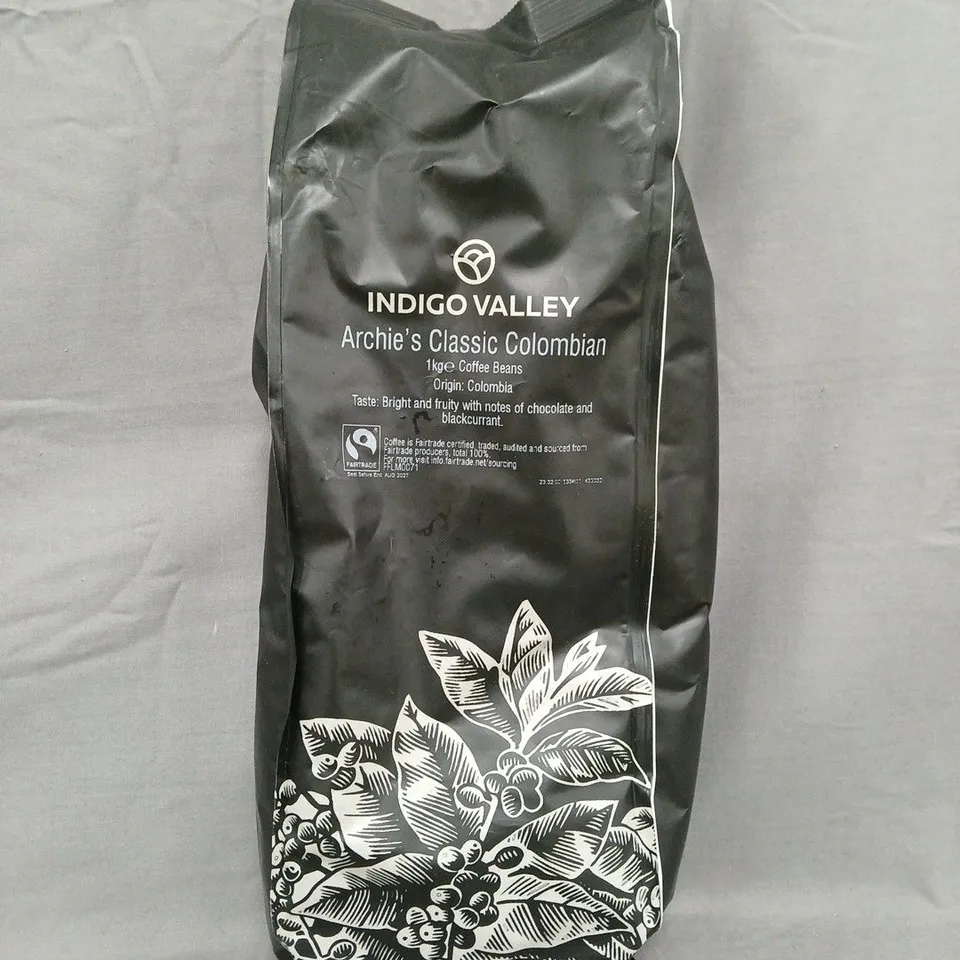 INDIGO VALLEY ARCHIE'S CLASSIC COLOMBIAN COFFEE BEANS (1KG)