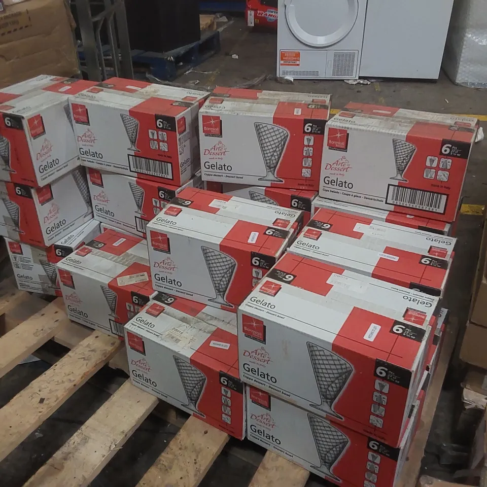 PALLET CONTAINING APPROXIMATELY 18x 6PCS BOXES OF BORMIOLI BROCCOLI 27CL MELATONIN DESSERT BOWLS 