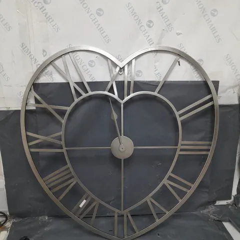 HEART SHAPED WALL CLOCK - COLLECTION ONLY 