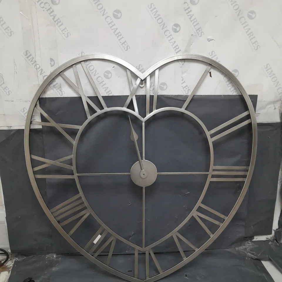 HEART SHAPED WALL CLOCK - COLLECTION ONLY  RRP £60